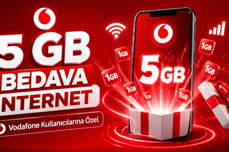 Vodafone’dan Herkese 5 GB Bedava İnternet! Hemen Al (2026 Güncel Yöntem)