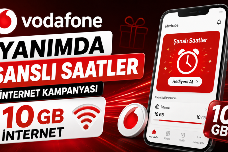 Vodafone Yanımda Şanslı Saatler ile 10 GB İnternet Nasıl Alınır? (Ücretsiz)