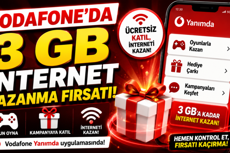 Vodafone’da Oyun Oynayarak 3 GB İnternet Kazanma Fırsatı! Kampanya Nasıl Kontrol Edilir?