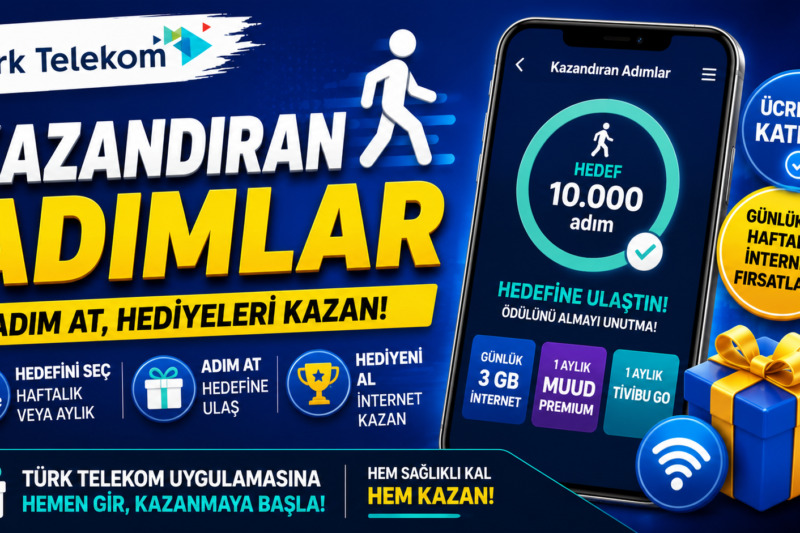Türk Telekom Kazandıran Adımlar ile Hediye GB Kazanma Fırsatı!