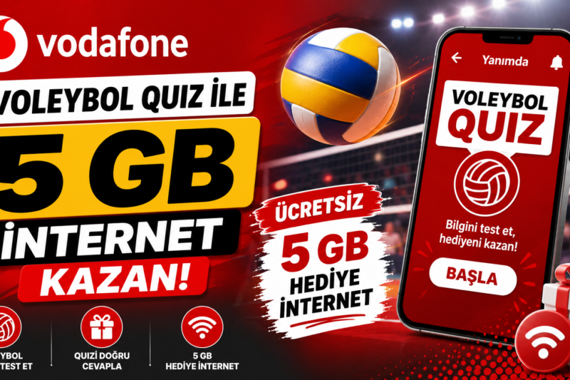 Vodafone Yanımda Voleybol Quiz ile 5 GB İnternet Nasıl Alınır? (Ücretsiz)