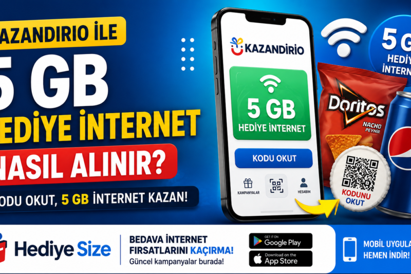 🥤 KazandıRio ile 5 GB Hediye İnternet Nasıl Alınır? İnternet Fırsatı