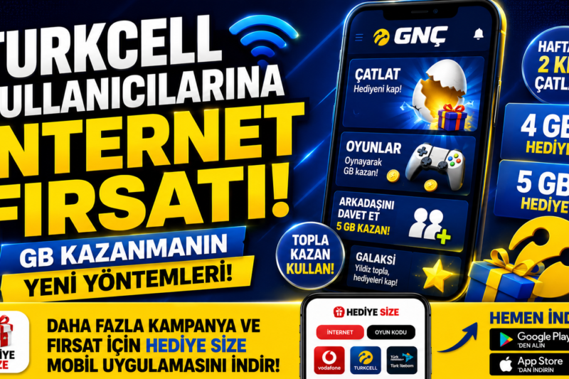 Turkcell Kullanıcılarına İnternet Fırsatı! GB Kazanmanın Yeni Yöntemleri