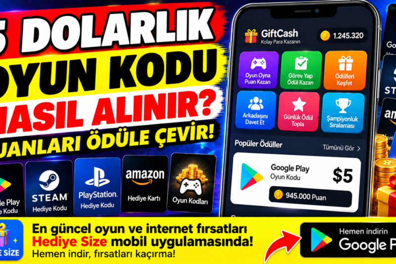 🎮 5 Dolarlık Oyun Kodu Nasıl Alınır? 945 Bin Puanla Oyun Kodu Kazanma Yöntemi