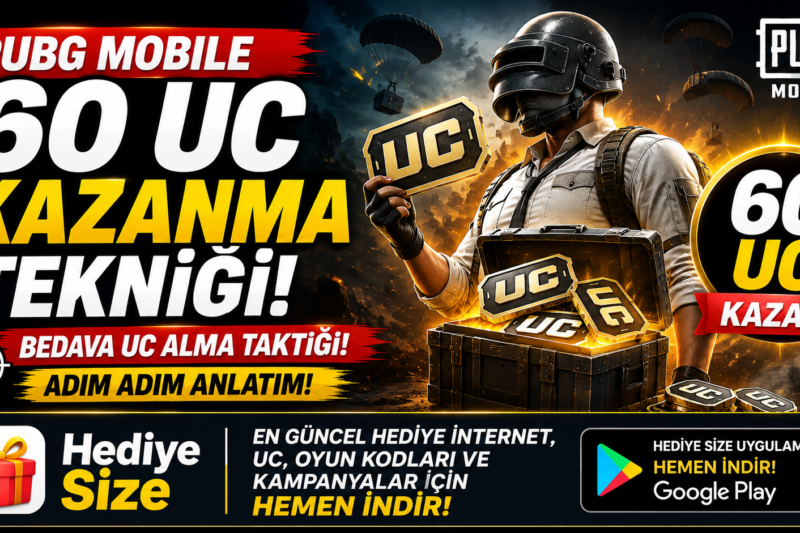 🎮 PUBG Mobile 60 UC Nasıl Alınır? GiftCash ile Oyun Ödülleri Kazanın!