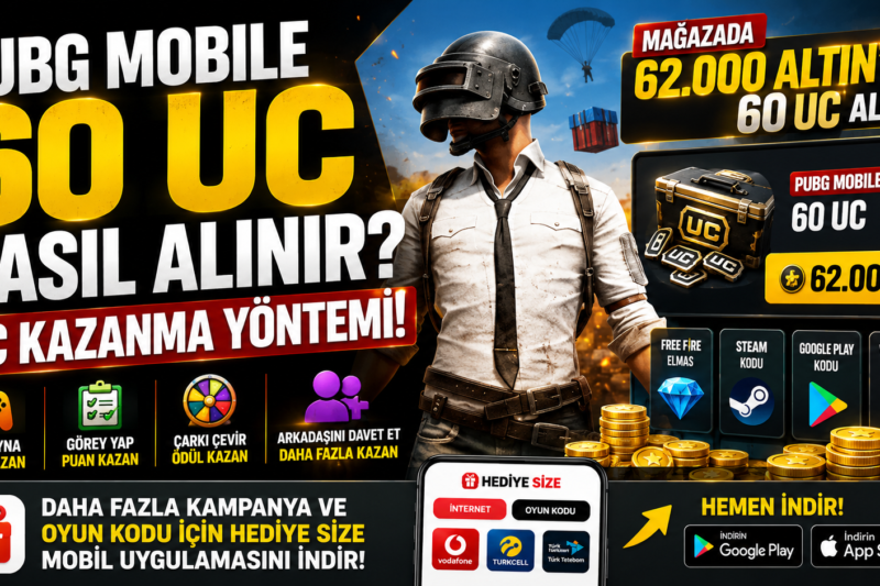 🎮 PUBG Mobile 60 UC Nasıl Alınır? UC Kazanma Yöntemi
