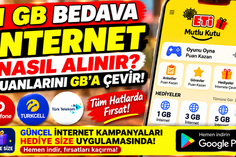 📱 1 GB İnternet Kazanmanın Yolu! Puanlarını İnternete Çevir