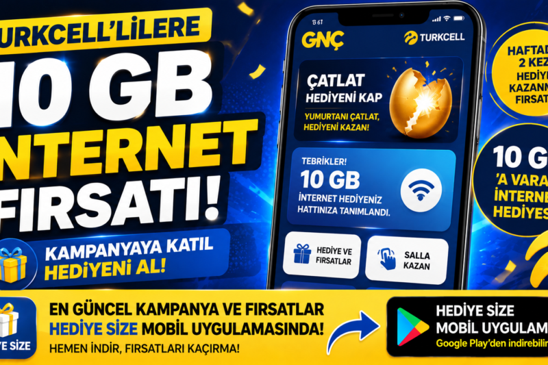 Turkcell’den İnternet Hediyesi! GNÇ ile GB Kazanma Fırsatını Kaçırmayın
