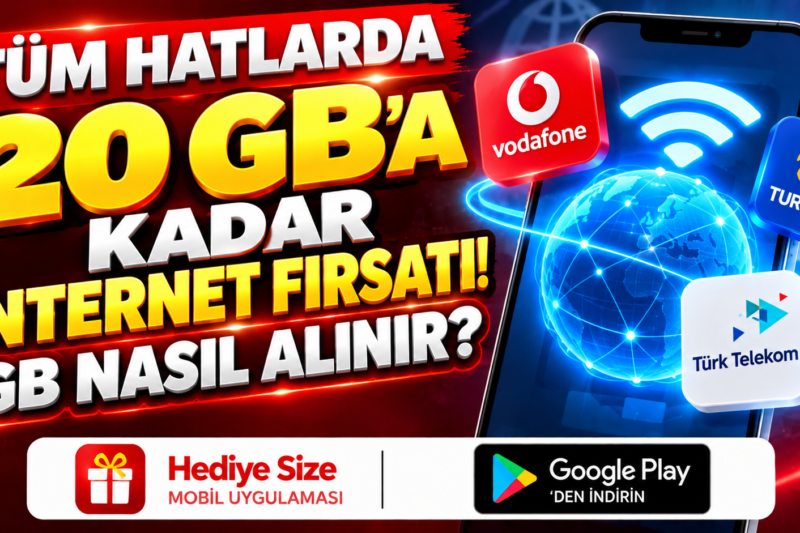 Tüm Hatlarda 20 GB’a Kadar İnternet Fırsatı! GB Nasıl Alınır?