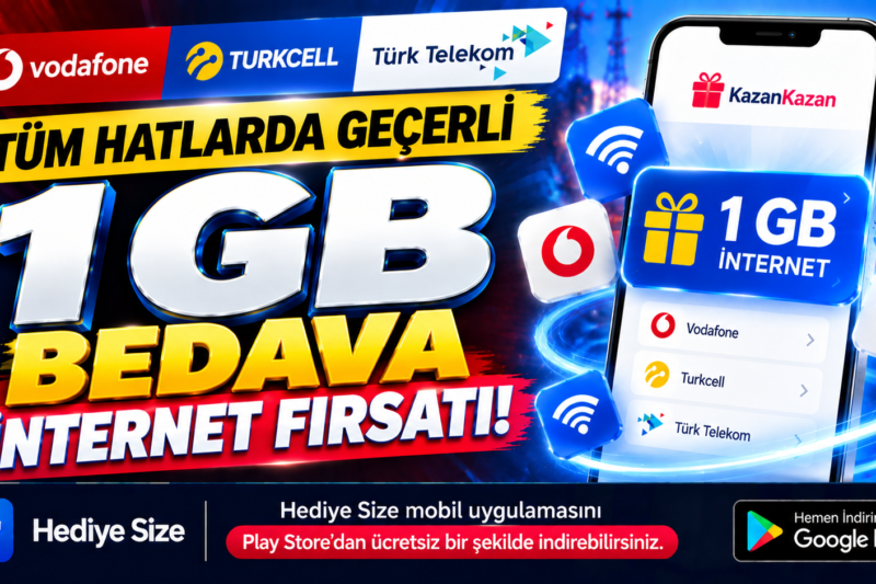 Tüm Hatlarda Geçerli 1 GB İnternet Fırsatı: 1.000 FreeByte Kazanın