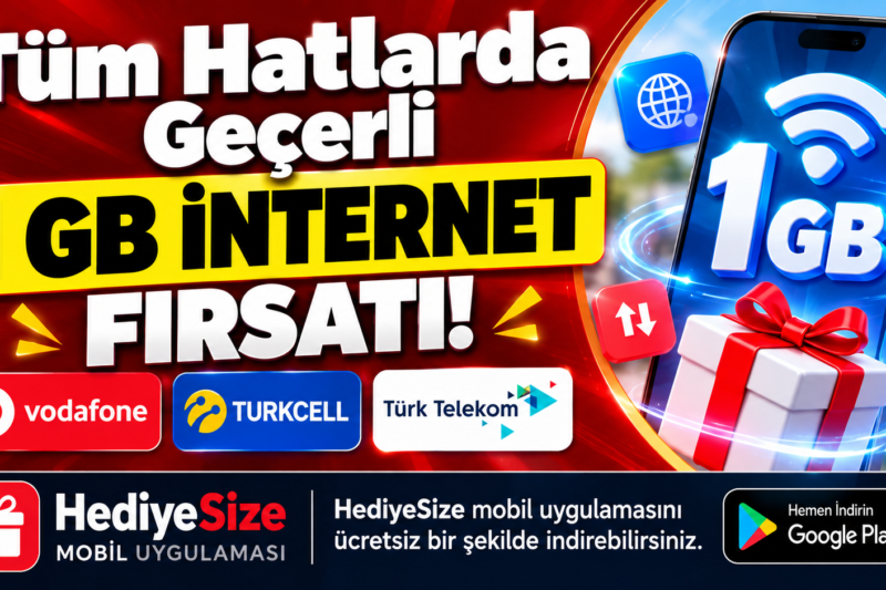 Tüm Hatlarda Geçerli 1 GB İnternet Fırsatı!