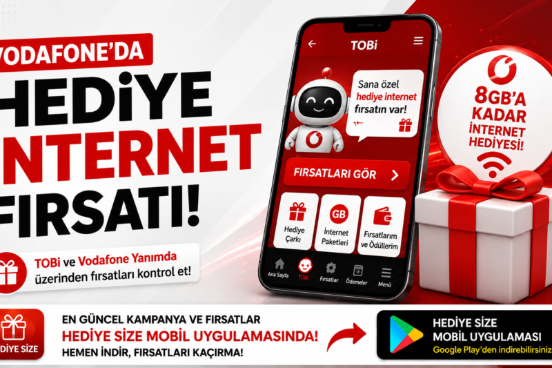 Vodafone’da Hediye İnternet Fırsatı! TOBi Üzerinden Kampanyanızı Kontrol Edin