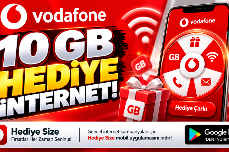 Vodafone’dan 10 GB’a Kadar Hediye İnternet! Hediye Çarkı Fırsatı 🎁