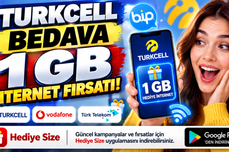 Turkcell BiP ile Bedava İnternet Kazanma Fırsatı! 1 GB Hediye İnternet Kampanyası