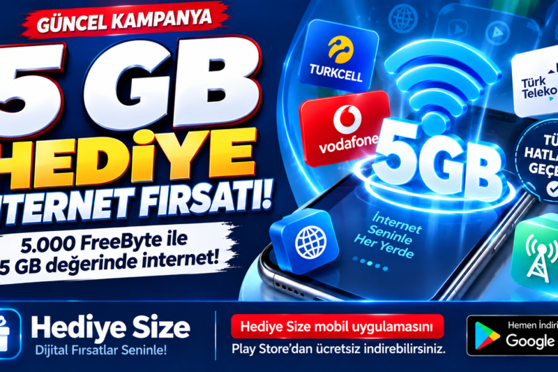 5 GB Değerinde Hediye İnternet Fırsatı! 5.000 FreeByte Nasıl Kullanılır?