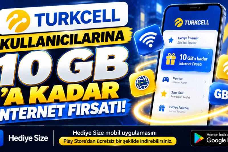Tüm Turkcell Hatlarında 10 GB’a Kadar İnternet Fırsatı