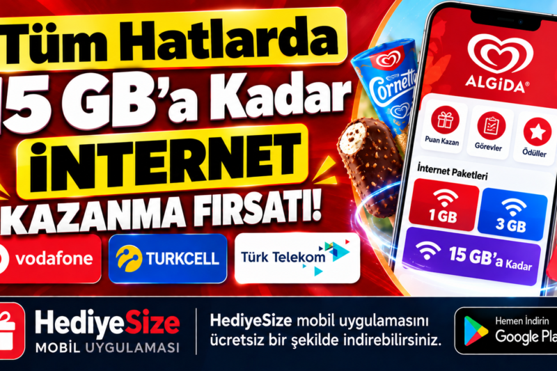 Tüm Hatlarda 15 GB’a Kadar İnternet Kazanma Fırsatı!
