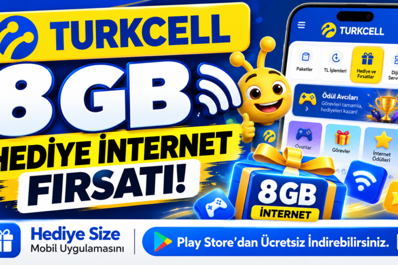 Turkcell’de 8 GB Hediye İnternet Fırsatı: Ödül Avcıları’nda!