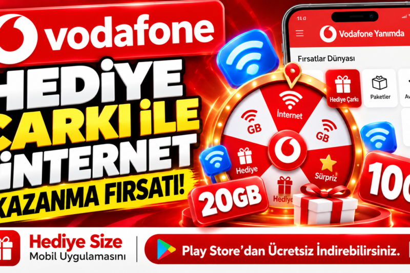 Vodafone Hediye Çarkı ile İnternet Kazanma Fırsatı
