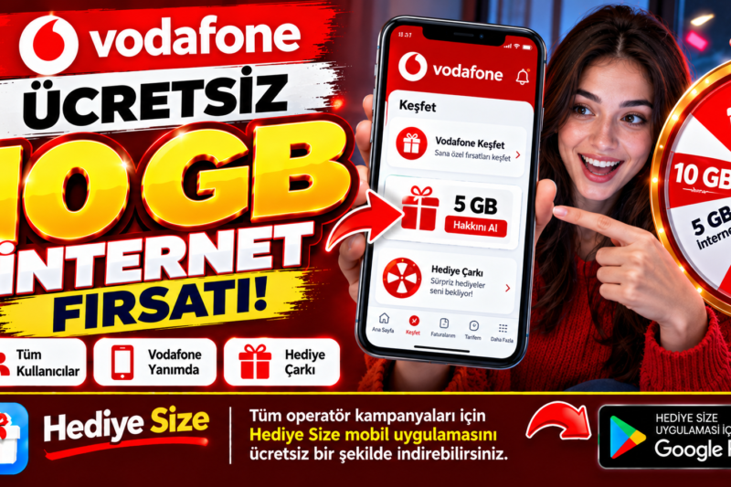 Vodafone’dan Ücretsiz İnternet Kazanma Fırsatı! Hediye Çarkı Detayları