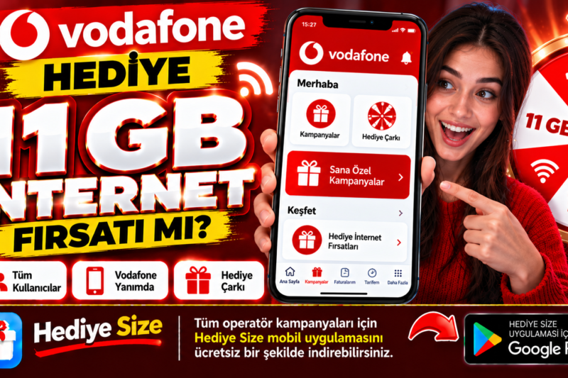 Vodafone’dan 11 GB Hediye İnternet Nasıl Kazanılır? İşte Merak Edilen Yöntem