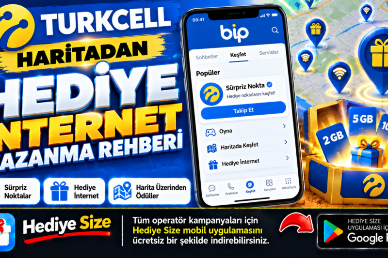Turkcell BiP Sürpriz Nokta: Haritadan Hediye İnternet Kazanma Rehberi
