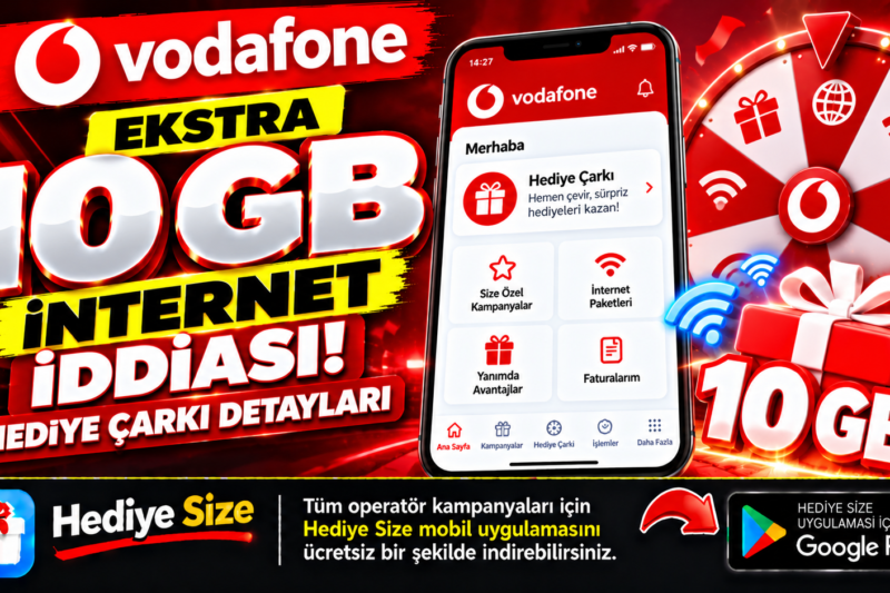 Vodafone’da Ekstra 10 GB İnternet İddiası! Hediye Çarkı Detayları